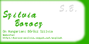 szilvia borocz business card